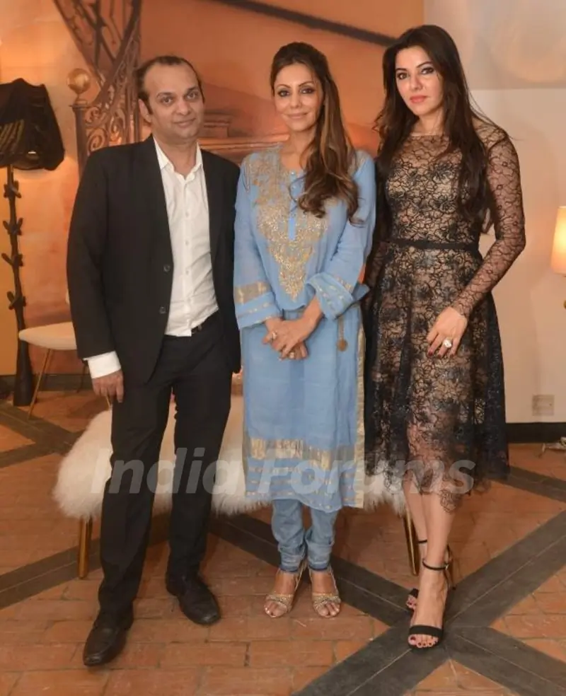 Raj Anand and Kaykasshan Patel at Launch of Gauri Khan's Private Workspace With Champagne High Tea