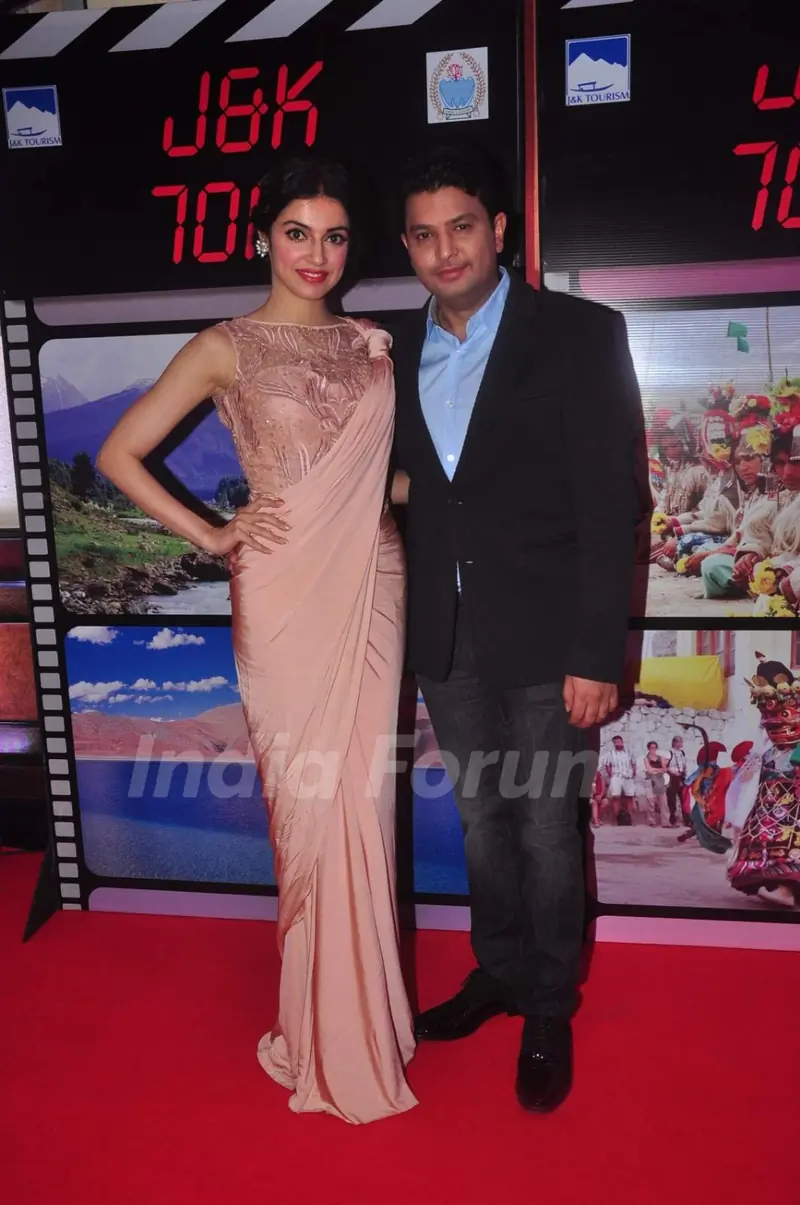 Divya Khosla and Bhushan Kumar at J & K Bash