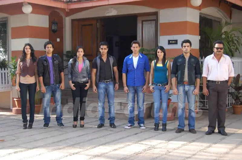 Sumit Vats with cast and crew of Surya The Super Cop