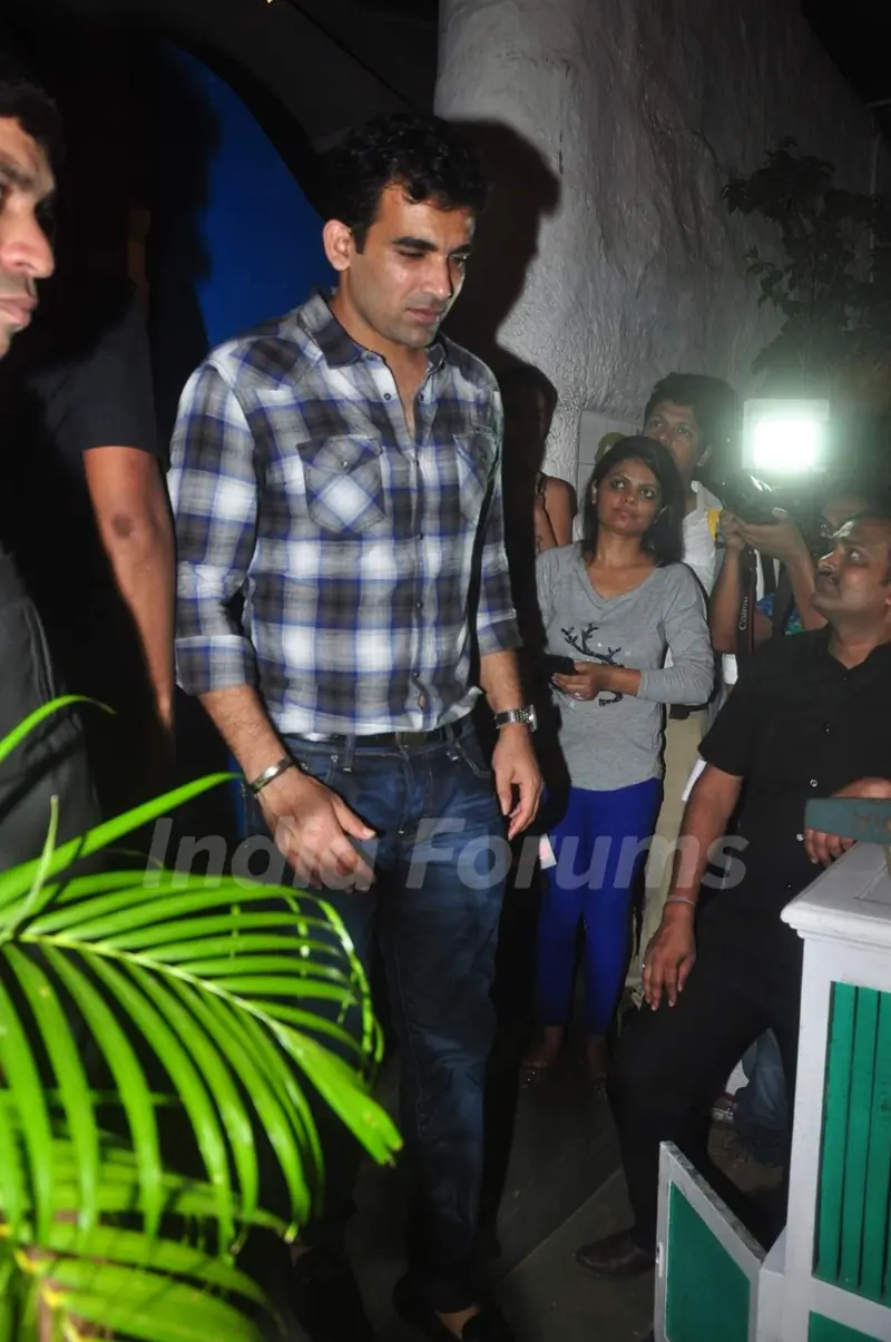 Zaheer Khan at Deepika's Success Bash for Piku!
