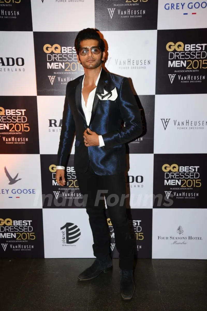 Karanvir Bohra poses for the media at GQ India Best-Dressed Men in India 2015