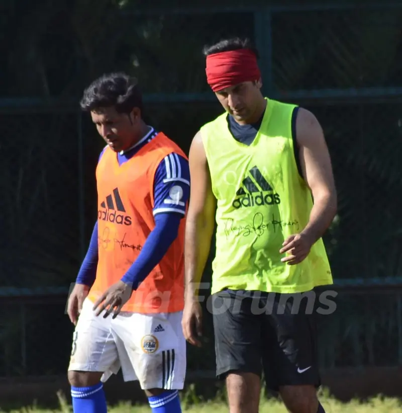 Ranbir Kapoor Practices Soccer!