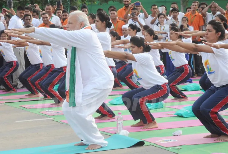 Narendra Modi Doing Yogasana!