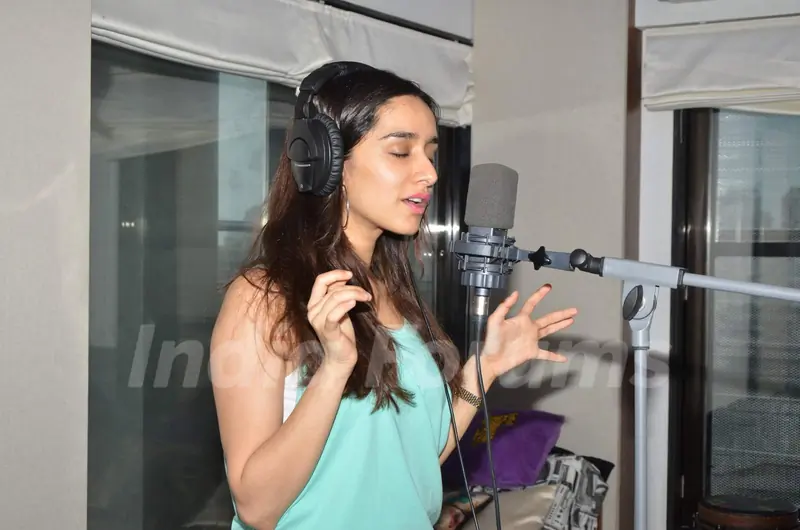 Shraddha Kapoor at Recording Studio for an Unplugged Version of Bezubaan Phir Se!