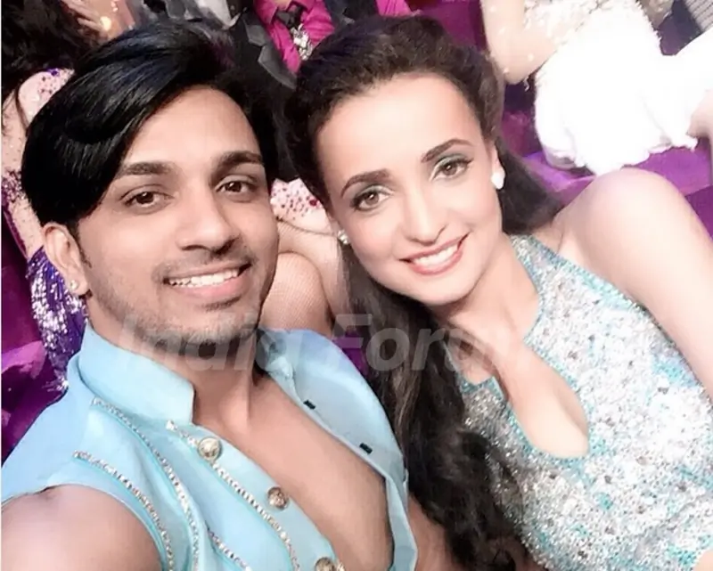Sanaya Irani with her choreographer in Jhalak Dikhhlaa Jaa