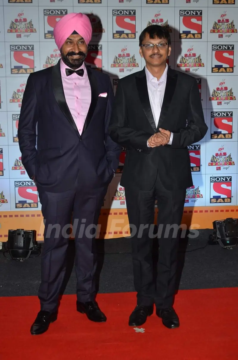 Gurucharan Singh and Shyam Pathak at SAB Ke Anokhe Awards