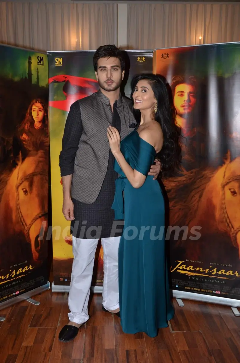 Imran Abbas and Pernia Qureshi at Press Meet of Jaanisaar