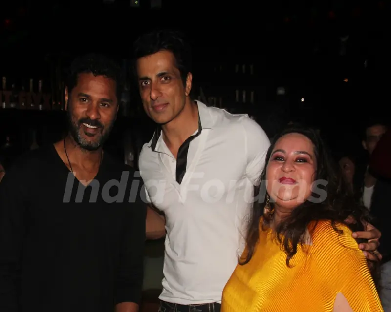 Sonu Sood and PrabhuDeva at Pankita Sardani and Arun Sheshkumar's Bash