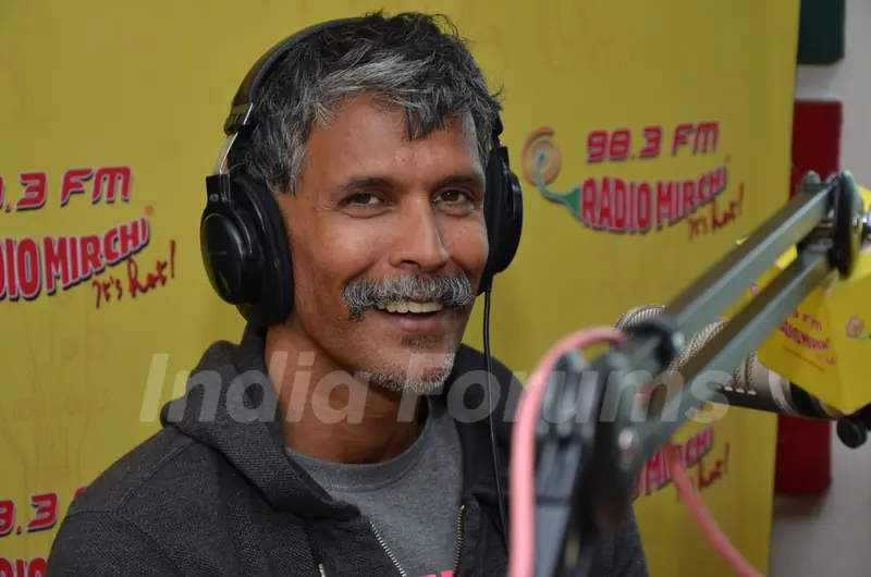 Milind Soman at an interaction at Radio Mirchi