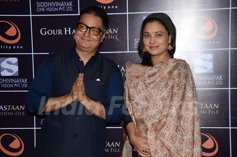 Sharbani Mukherjee and Vinay Pathak at the Premier of Gour Hari Dastaan