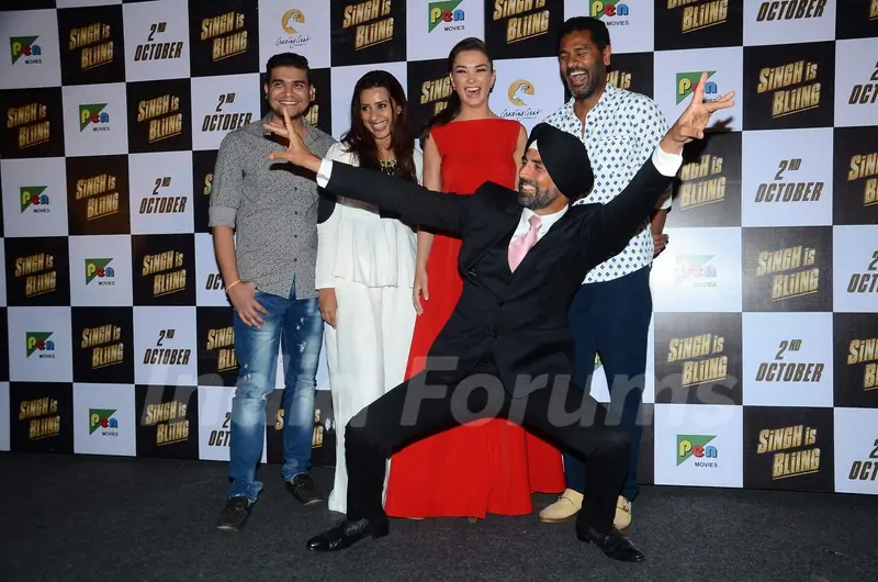 Akshay Kumar at and Prabhudeva and Amy Jackson at Trailer Launch of Singh is Bliing
