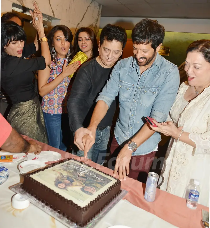 Sajid and Kabir cut a cake at the Special Screening of Phantom