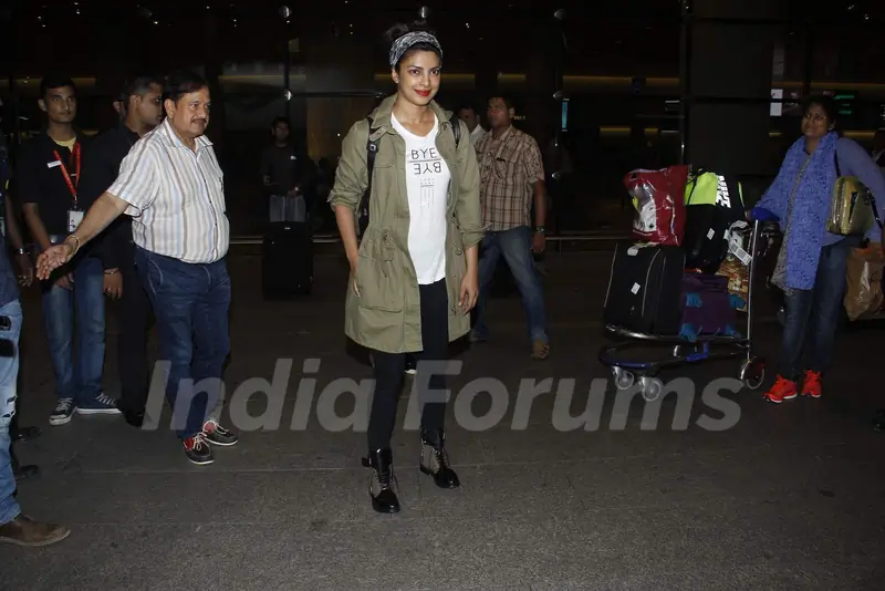 Priyanka Chopra Returns from Quantico Shoot