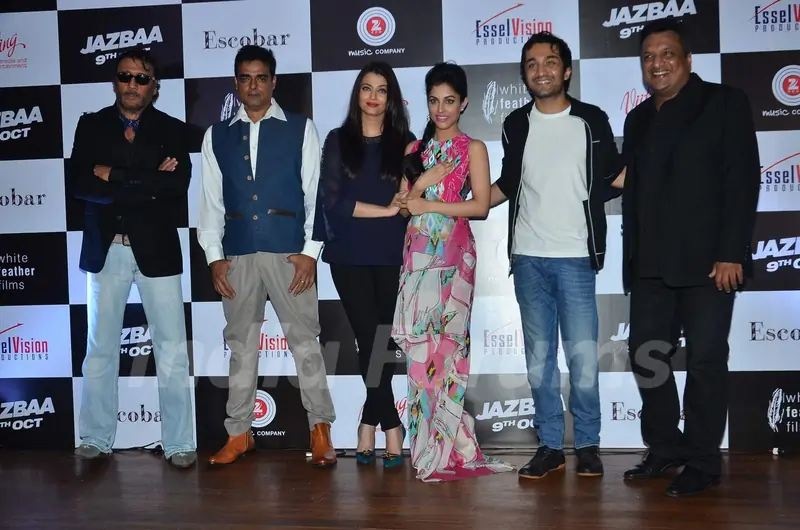 Cast of Jazbaa at Song Launch
