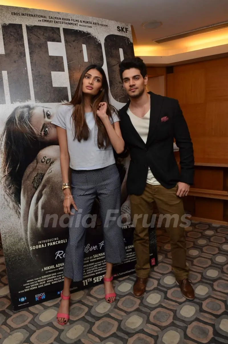 Sorraj Pancholi and Athiya Shetty Promotes Hero