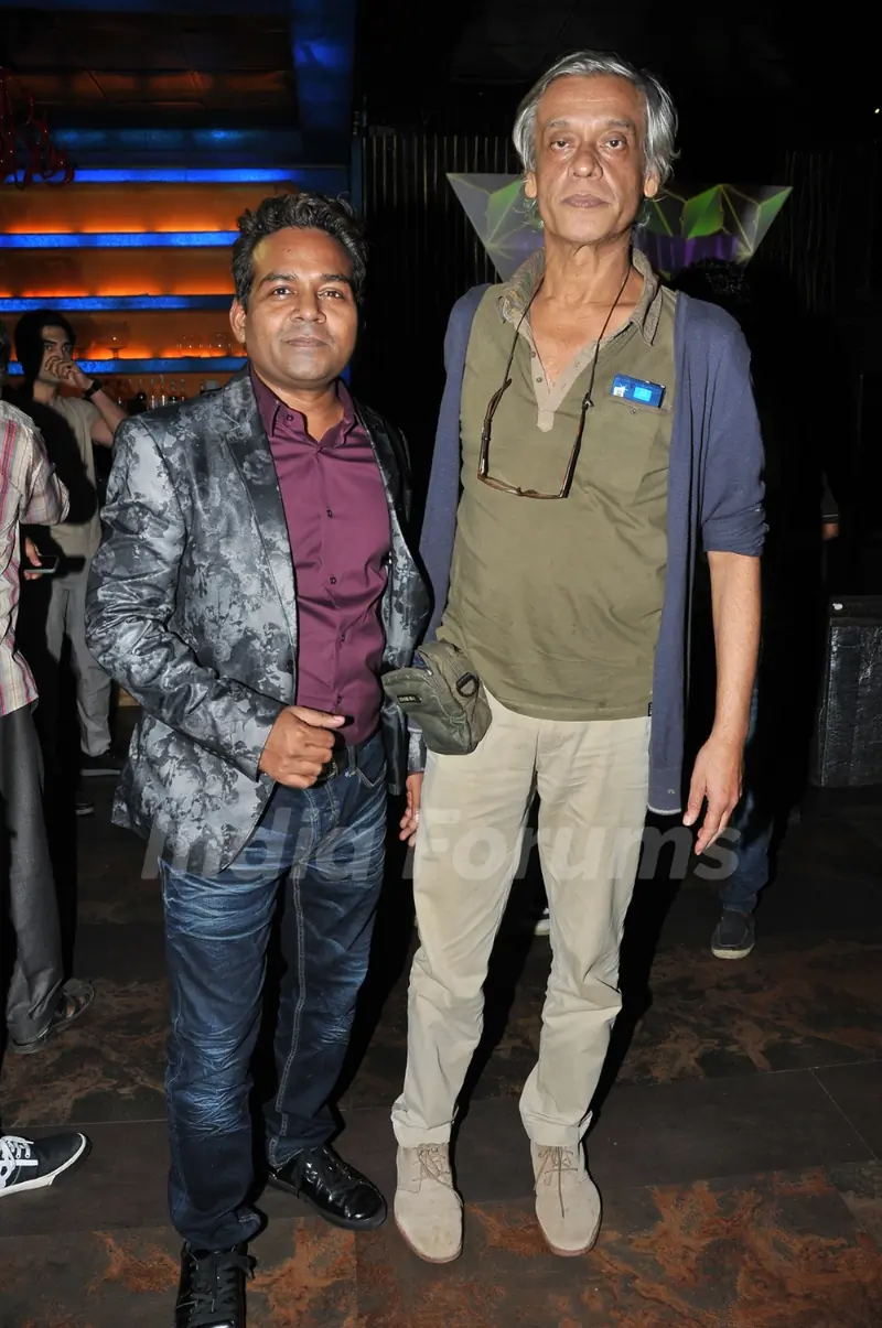Girish Wankhede with Sudhir Mishra at the Birthday Bash