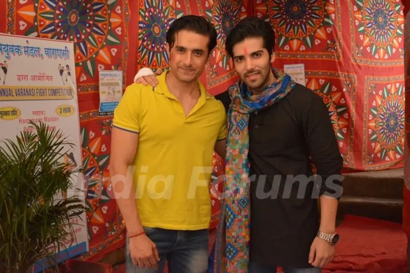 Kinshuk Mahajan and Rafi Malik on the Sets of Tere Sheher Mein