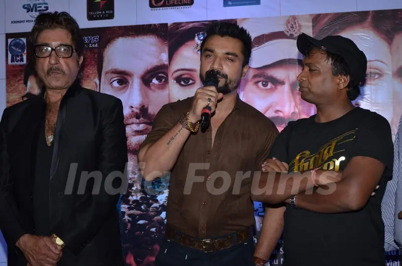 Ajaz Khan interacts with the audience at the Launch of 'Jaatiwad' Film