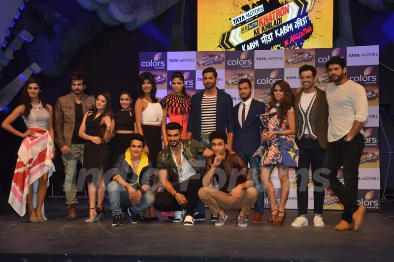 Contestants pose for the media at the Launch of Khatron Ke Khiladi 7