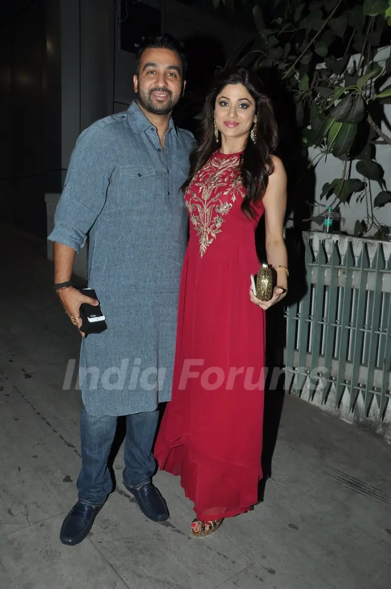 Raj Kundra and Shamita Shetty at Exceed Entertainment's Diwali Bash