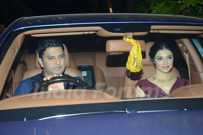 Bhushan Kumar and Divya Khosla at Akshay Kumar's Diwali Bash