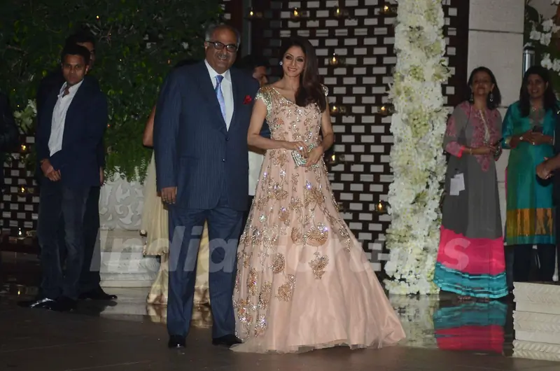 Boney Kapoor and Sridevi at Mukesh and Nita Ambani's Bash