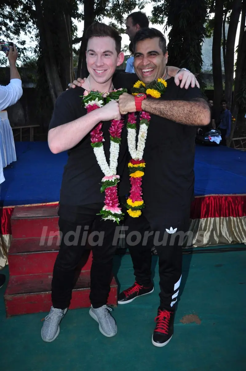 DJ Hardwell and Shailendra Singh at Magic Bus Charity Event