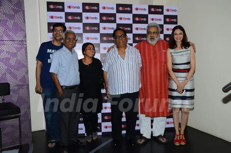 Saumya Tandon, Ranjit Kapoor, Satish Kaushik and Kundan Shah at Screening of Jaane Bhi Do Yaaro