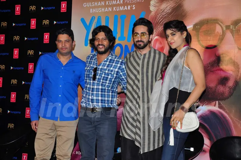 Bhushan Kumar and Ayushmann Khurrana at Launch of 'Yahi Hoon Main' Music Video