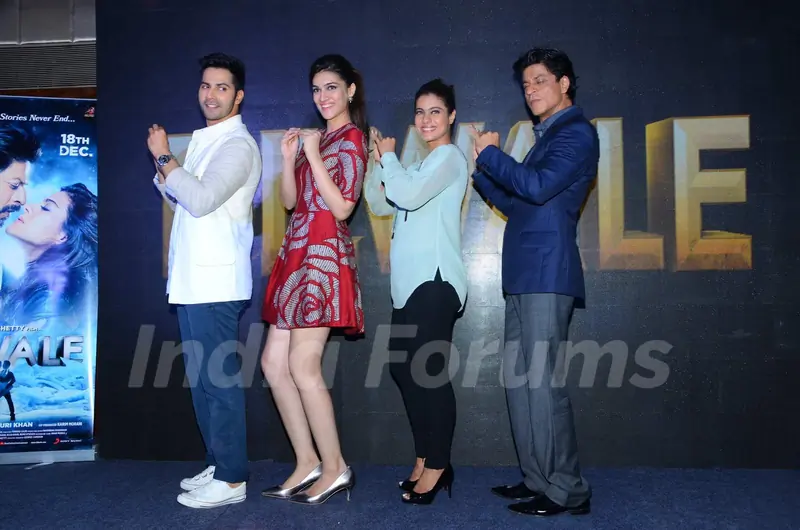 Shah Rukh Khan, Kajol, Varun Dhawan and Kriti Sanon at Launch of 'Tukur Tukur' Song of Dilwale