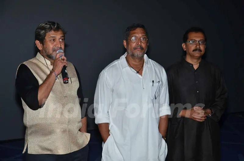 Mahesh Manjrekar and Nana Patekar at Premiere of Marathi Movie 'Natsamrat'