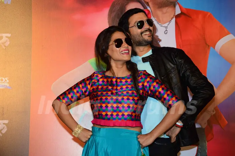 Ankush Choudhary and Urmila Kanetkar strike a 'Guru' Pose  Music Launch of Marathi Film Guru