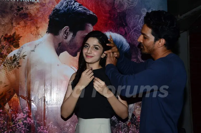 Harshvardhan Rane and Mawra Hocane at Promotions of Sanam Teri Kasam