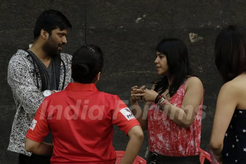 Anand, Ekta Kapoor and Nivedita Basu at BCL Season 2 Practise Session