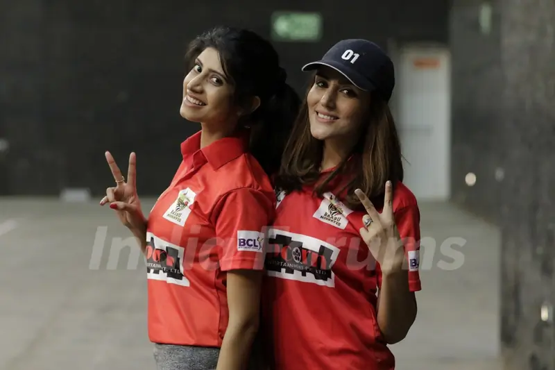 Vindhya and Sudeepa at BCL Season 2 Practise Session