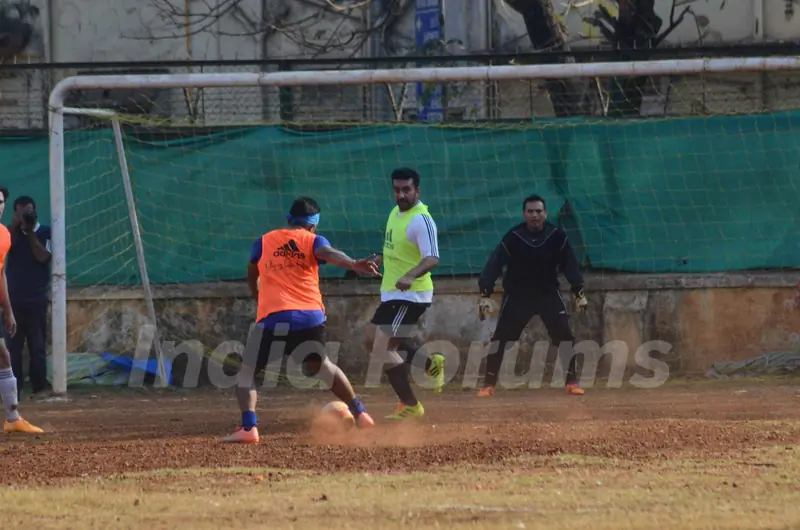 Raj Kundra and Marc Robinson Snapped Practicing Soccer