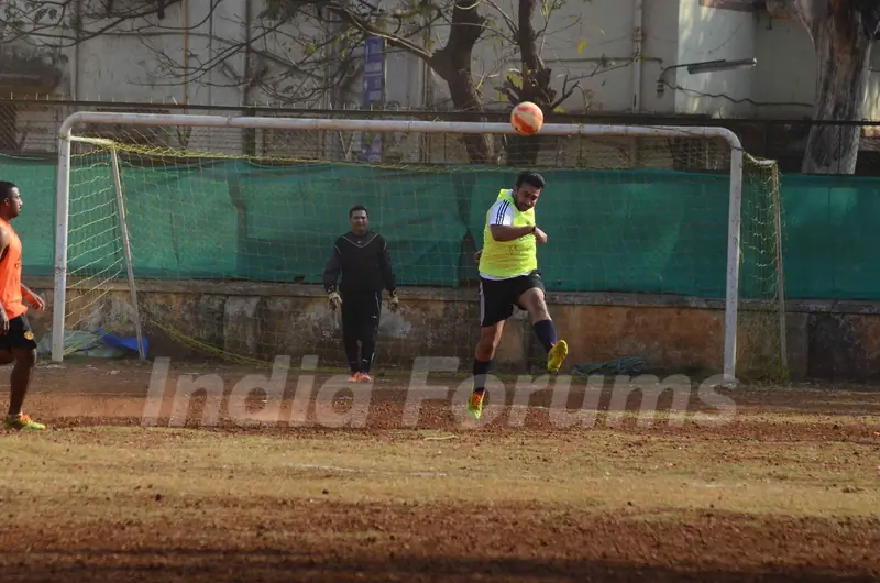 Raj Kundra and Marc Robinson Snapped Practicing Soccer