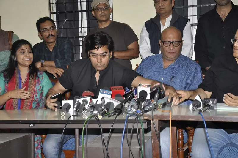 Ashutosh Rana, Renuka Shahane at Press Meet of CINTAA for 'Kiku Sharda'