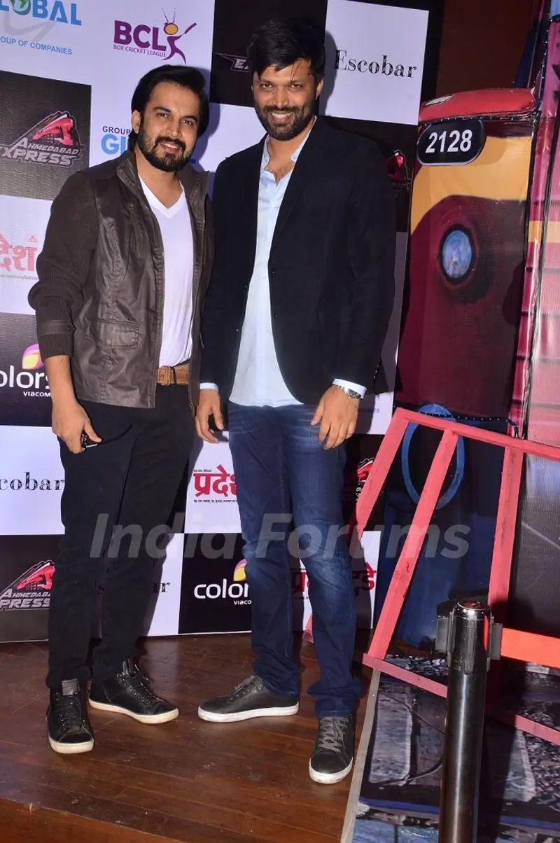 Ajay Chaudhary and Anand Mishra at Launch of BCL's Ahmedabad Express Team