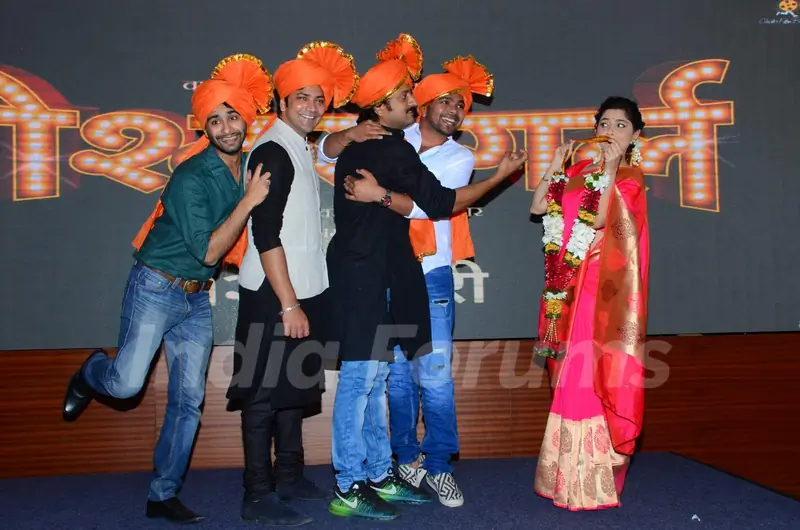 Jitendra Joshi, Sonalee Kulkarni and Aniket Vishwasrao at Launch of Marathi Film 'Poshter Girl'