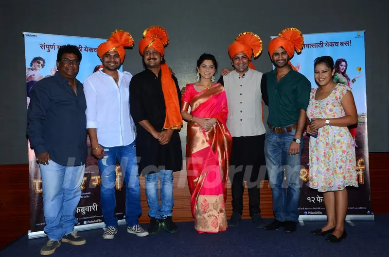 Sonalee Kulkarni, Jitendra Joshi and Aniket Vishwasrao at Launch of Marathi Film 'Poshter Girl'