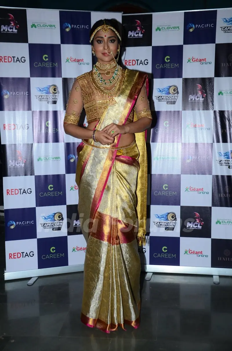 Shriya Saran at Press Meet of MCL's Capricon Commandos Anthem at Juhu