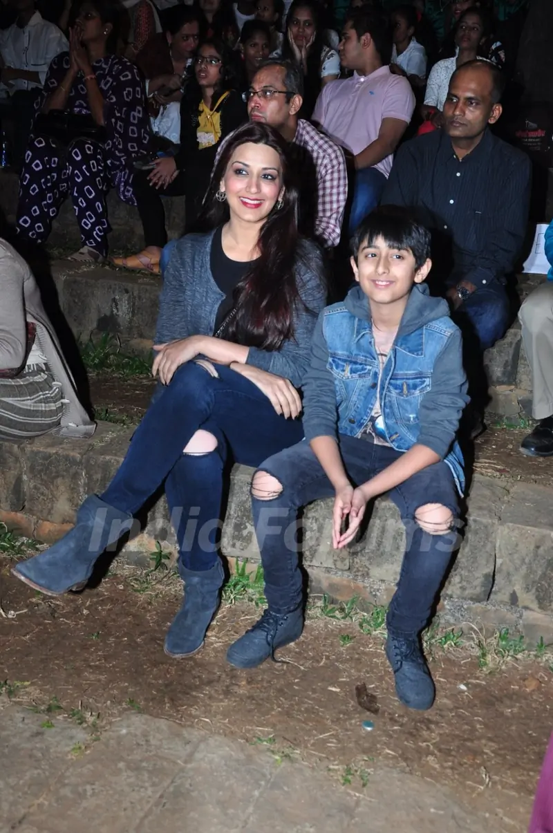 Sonali Bendre Snapped With Son