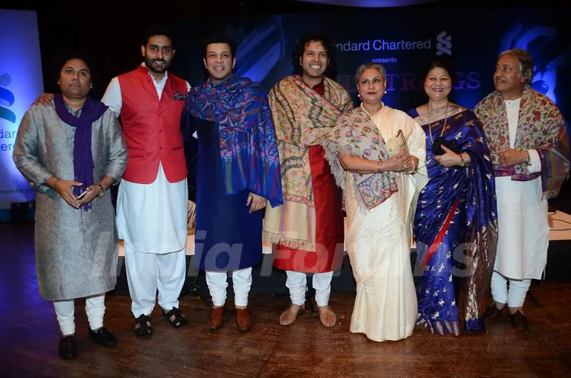 Abhishek and Jaya Bachchan and Amjad Ali Khan at Amaan Ali and Ayaan Ali Concert