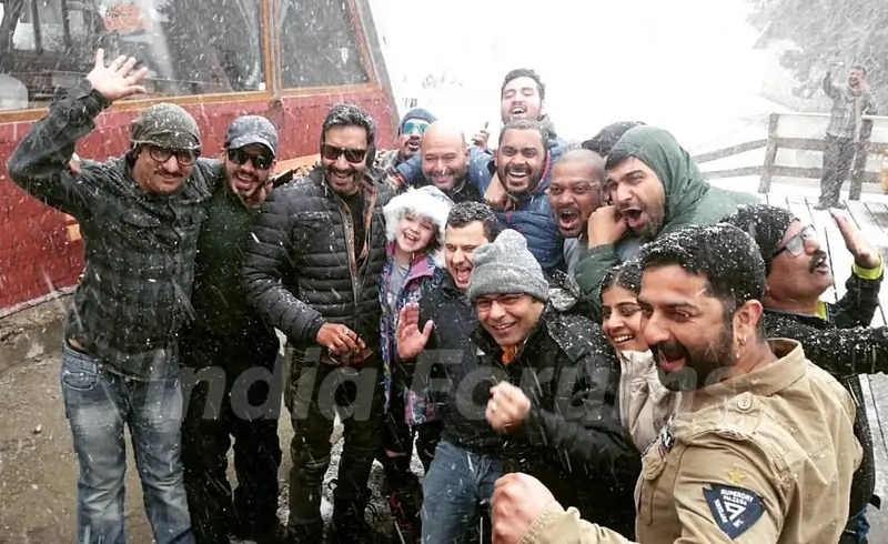 Ajay Devgan with Team Shivaay