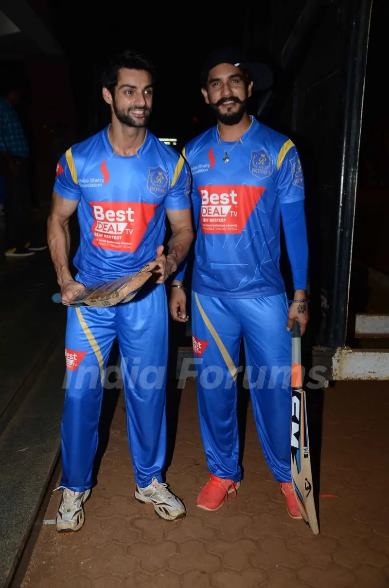 Jay Bhanushali and Suyash Rai at T-20 Cricket Match