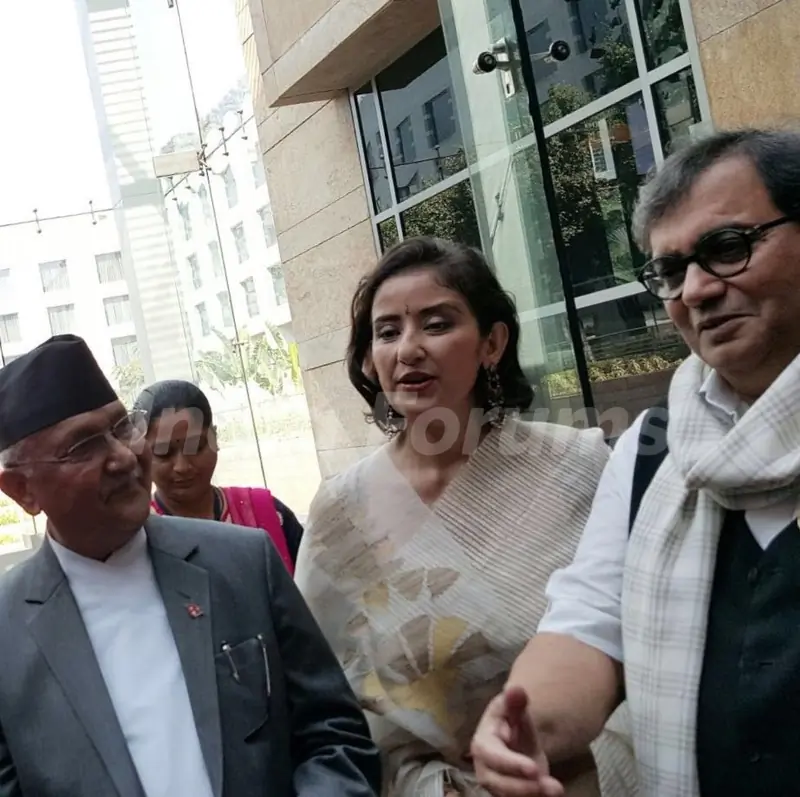 Subhash Ghai with Manisha Koirala meets Nepal PM