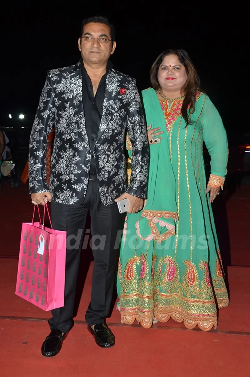Singer Abhijeet Bhattacharya with Wife at Awdesh Dixit's Indore Bash