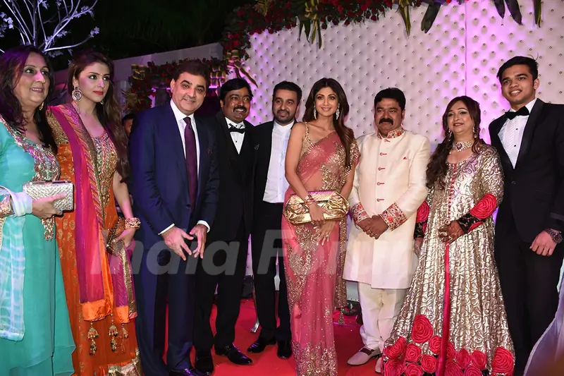 Shilpa Shetty with Husband Raj Kundra at Awdesh Dixit's Indore Bash