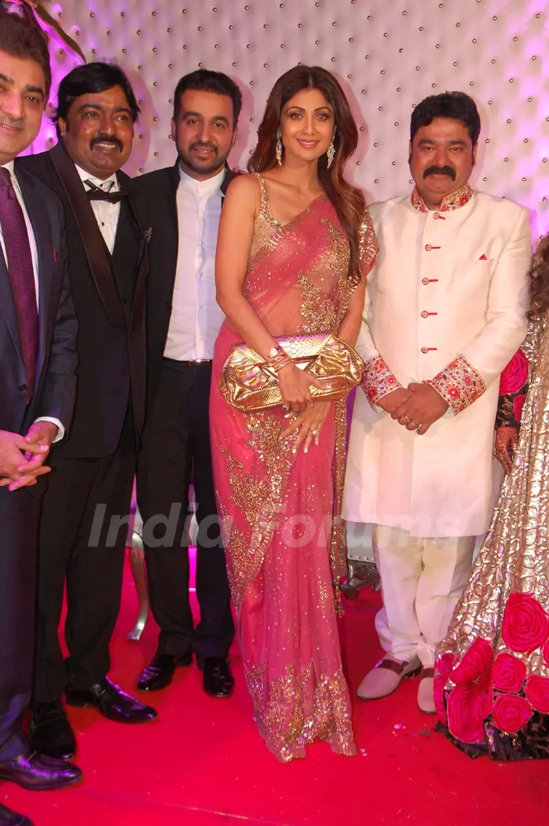 Shilpa Shetty and Raj Kundra at Awdesh Dixit's Indore Bash